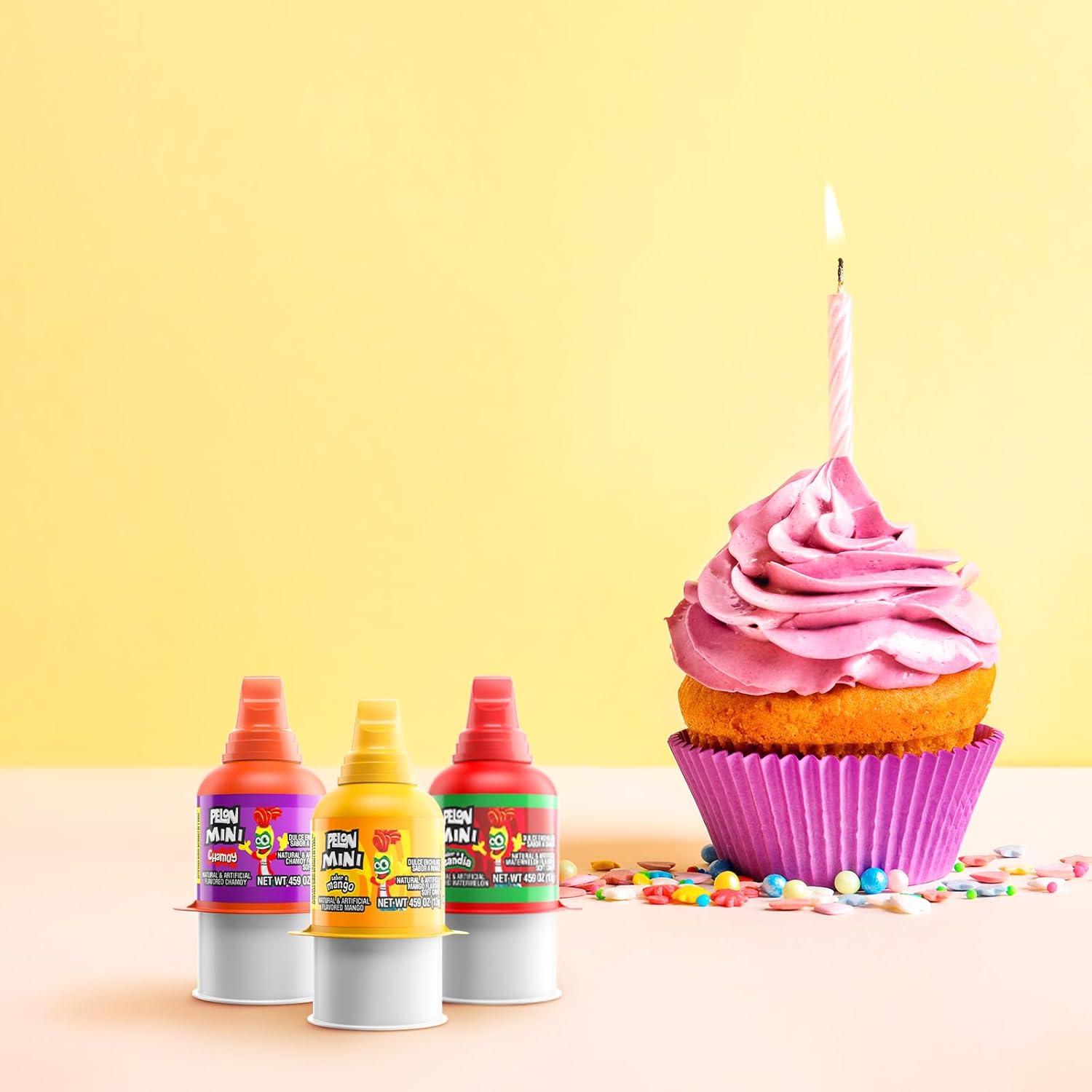 Pelon_Pelo_Rico_Mini_Assorted_Watermelon,_Mango,_and_Chamoy_Candy,_0.45_oz_(Pack_of_18)