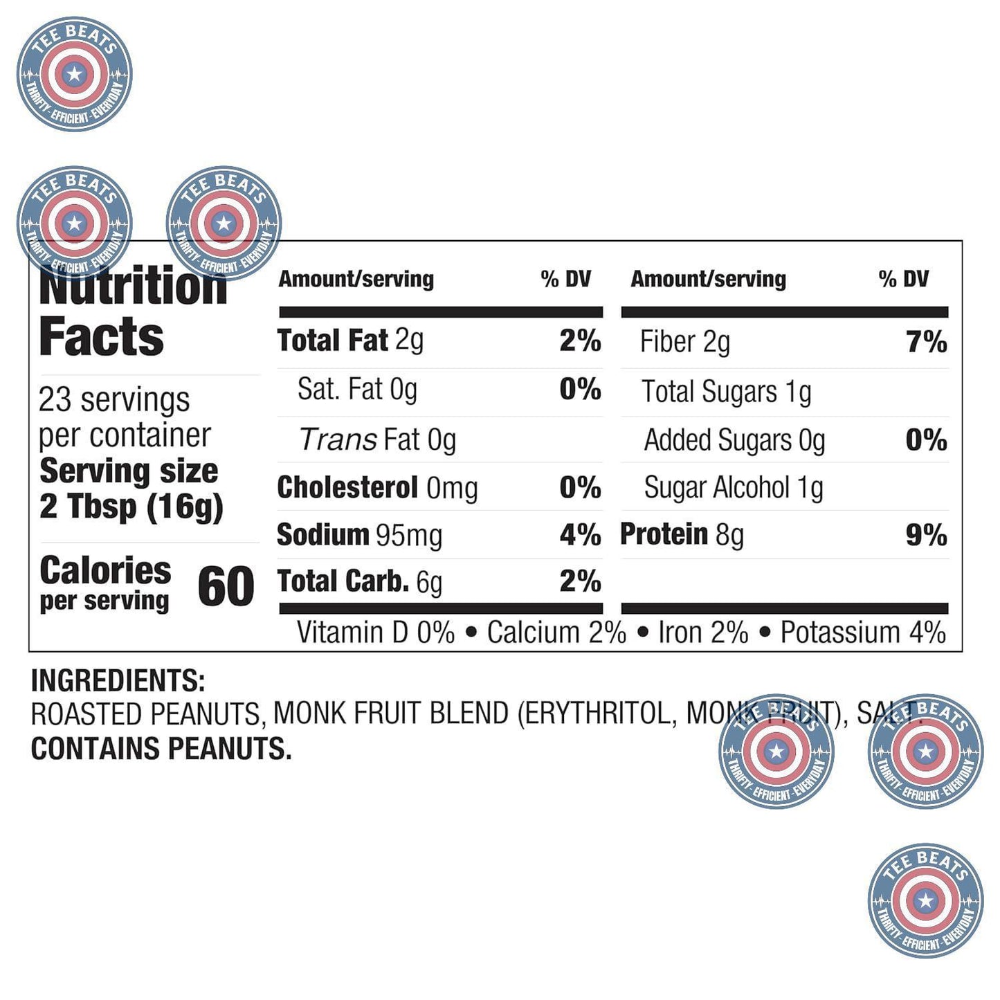 PBfit_No_Sugar_Added_Peanut_Butter_Powder,_Powdered_Spread_from_Real_Roasted_Peanuts,_8g_Protein,_Made_with_Erythritol_and_Monk_Fruit,_13_Ounce_(Pack_of_1)