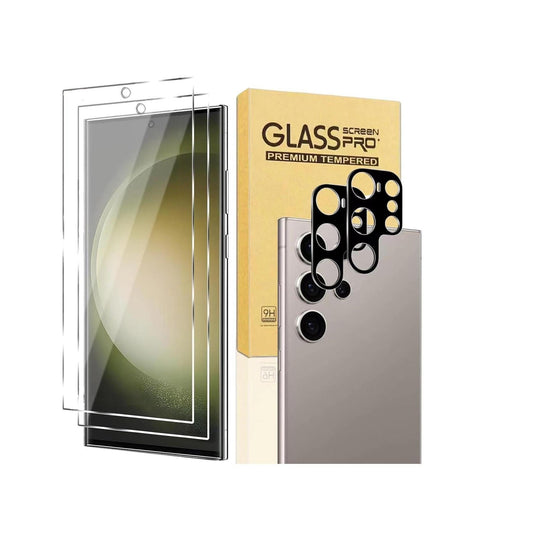 [2+2_Pack]_Galaxy_S24_Ultra_Screen_Protector,_9H_Tempered_Glass_Scratch_Resistant,_Ultrasonic_Fingerprint_Support,_For_Samsung_Galaxy_S24_Ultra_Glass_Screen_Protector_Accessories_Colorful