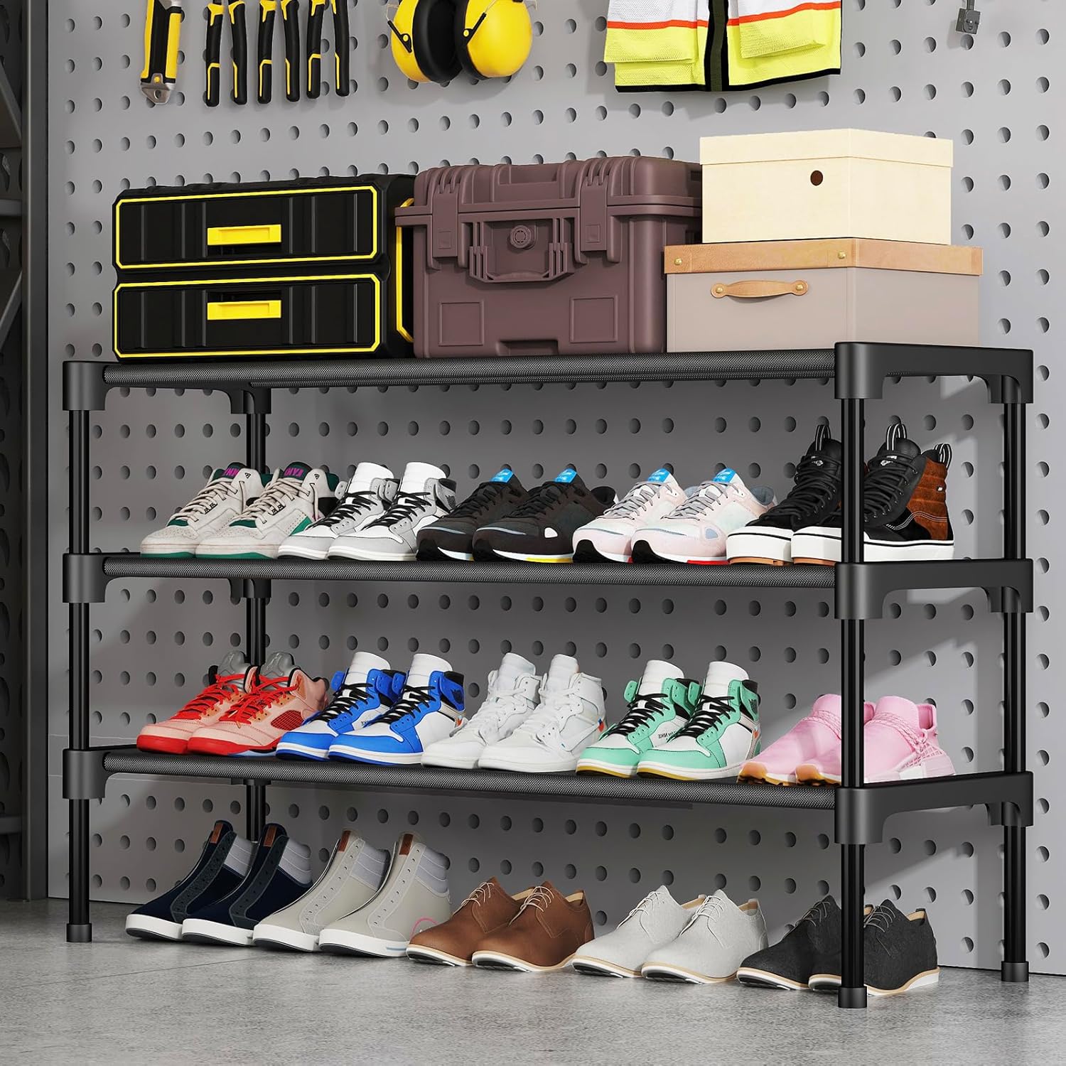 Long_Shoe_Rack-Shoe_Organizer_3_and_4_Tier_Shoe_Rack_for_Closet_Front_Door_Entryway_Garage,_Stackable_Free_Standing_and_Freely_Combinable_Shoe_Storage,_Space_Saving_Small_Shoe_Shelves