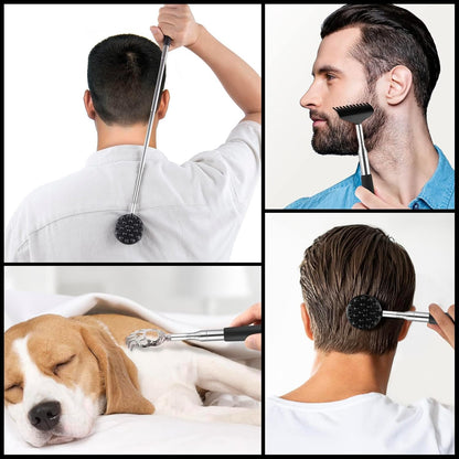 TUKUOS_Telescoping_Back_Scratcher_with_4_Detachable_Heads_-_Stocking_Stuffers_&_Christmas_Gifts_for_Men/Women,_White_Elephant_Gift_for_Adults