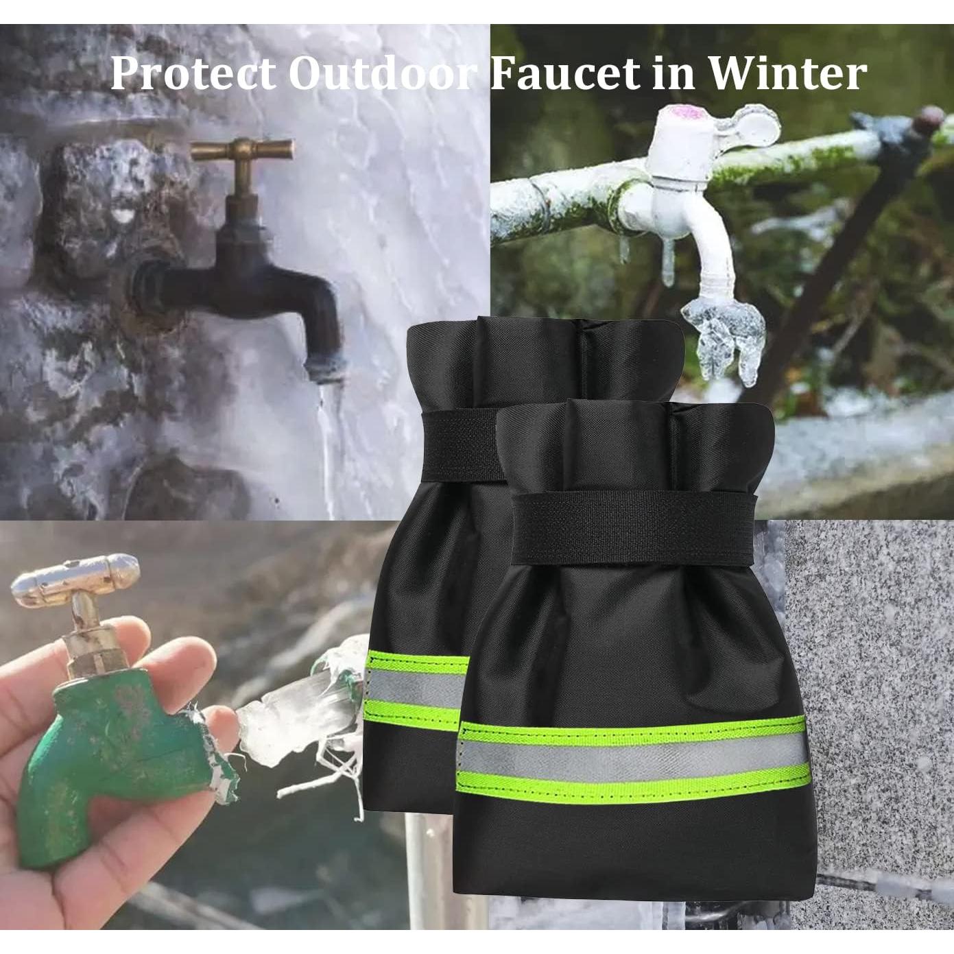 Outdoor_Faucet_Covers_for_Winter_Freeze_Protection,_Upgraded_Thicken_8.5"_H_x_6.1"_W_Outside_Faucet_Socks_for_Winter_Waterproof_Hose_Bibs_Insulated_Spigot_Cover,_4_Pack_Reflective_Black