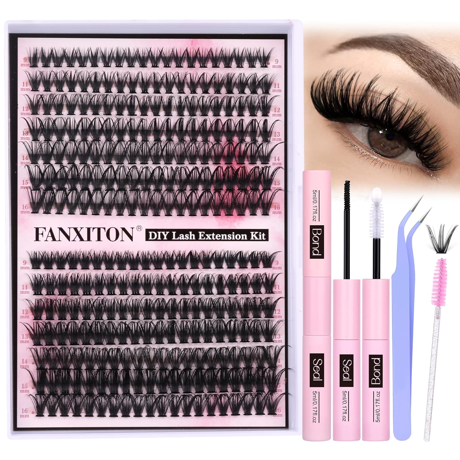FANXITON_DIY_Lash_Extension_Kit_D_Curl_volume_lash_clusters_(40D+50D)