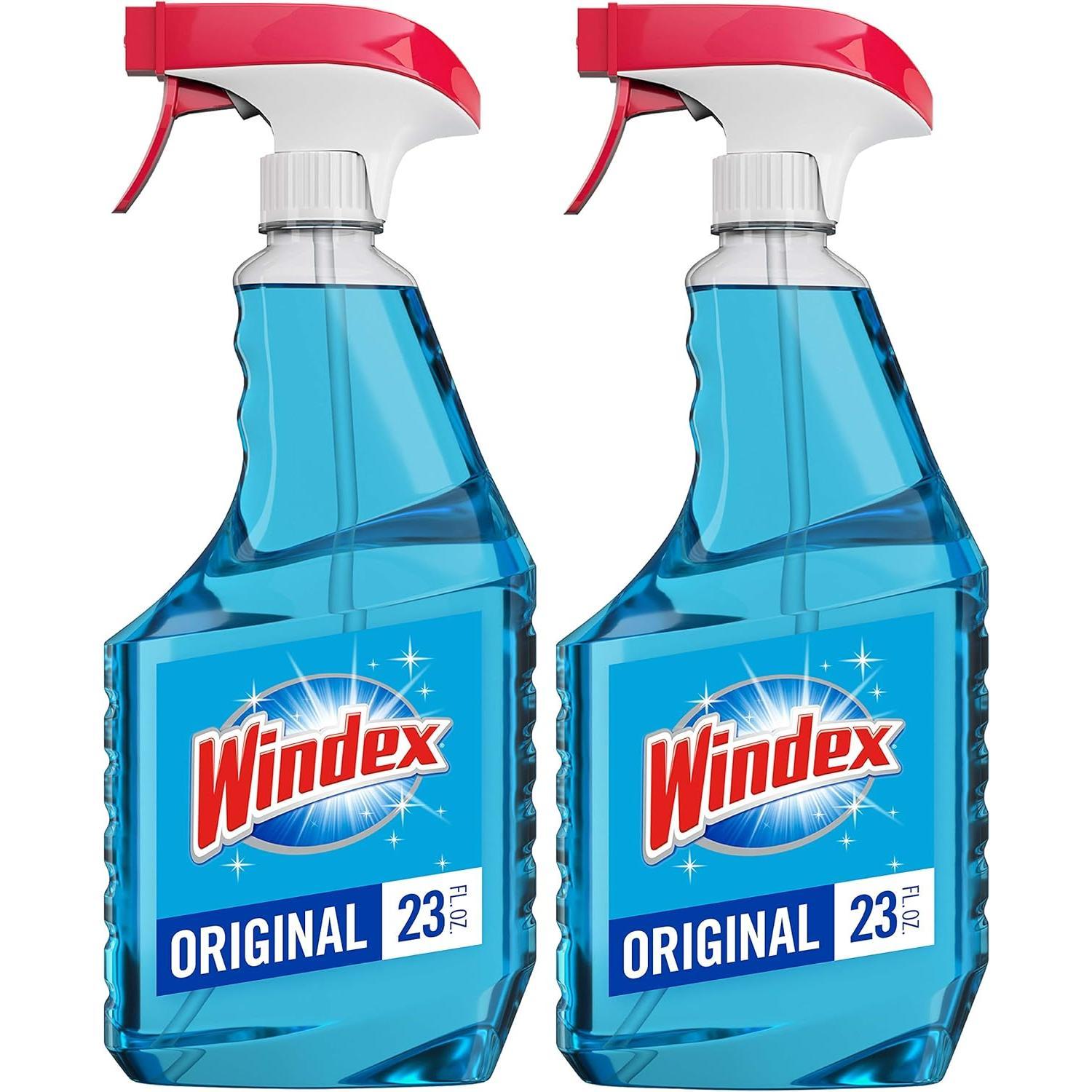 Windex_Glass_and_Window_Cleaner_Spray_Bottle,_Bottle_Made_from_100%_Recycled_Plastic,_Surface_Cleaning_Spray,_Original_Blue_Scent,_23_Fl_Oz_(Pack_of_2)