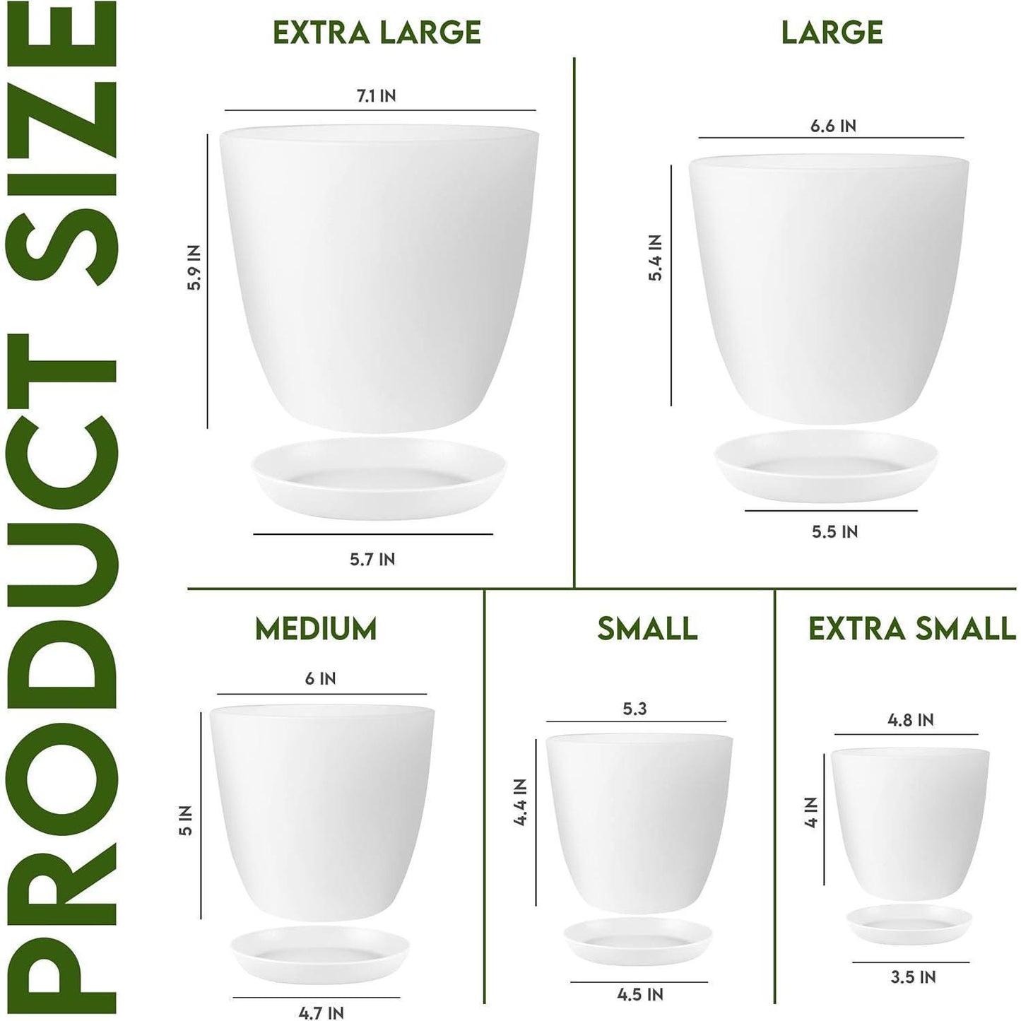 Utopia_Home_-_Plant_Pots_Indoor_with_Drainage_7/6.6/6/5.3/4.8_Inches_Flower_for_Planter_5_Pack_Plastic_Planters_Ideal_Stocking_Stuffers_or_Christmas_Decorations