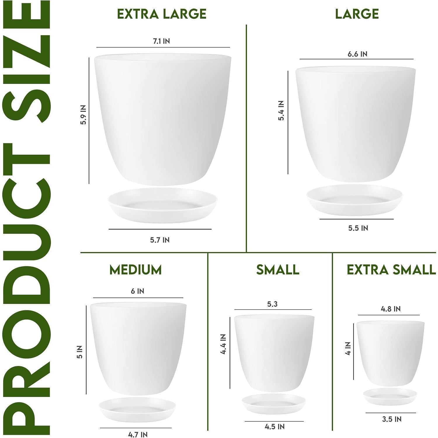 Utopia_Home_-_Plant_Pots_Indoor_with_Drainage_7/6.6/6/5.3/4.8_Inches_Flower_for_Planter_5_Pack_Plastic_Planters_Ideal_Stocking_Stuffers_or_Christmas_Decorations