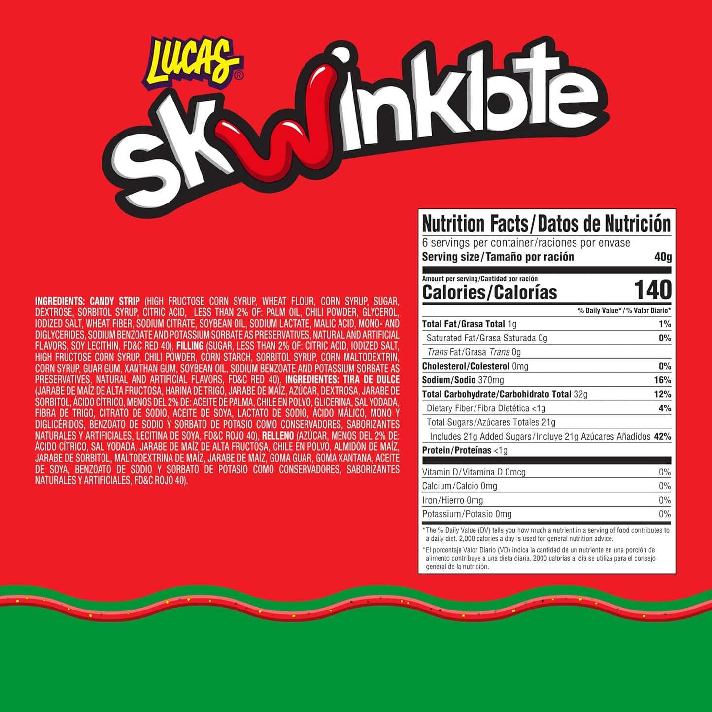 Lucas_Skwinklote_Watermelon_Flavor_Sweet_and_Sour_Candy_Strip_1.41oz_-_6_Pieces_Pack_for_Treats,_Snack,_Parties_&_Piñatas_-_Bonbon