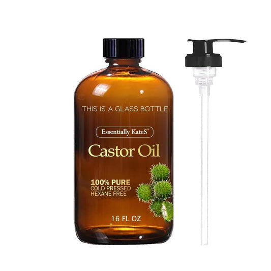 Castor_Oil_16_Fl_Oz_(Glass_Bottle)_-_Original_Unrefined_-_A_Huge_Glass_Bottle_with_a_Pump_-_100%_Pure_and_Natural,_Cold_Pressed,_and_Hexane-Free_-_Hair_Oil,_Body_Oil