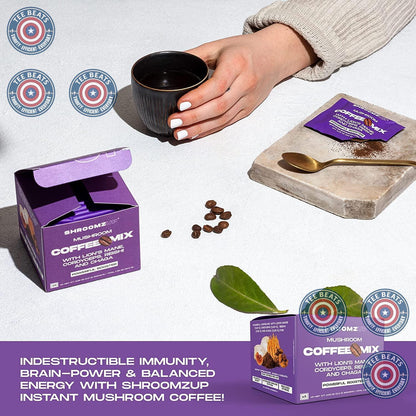 Shroomzup_Mushroom_Coffee_Instant_-_15_Single_Serve_Packets_with_4_Mushrooms_Lion’s_Mane,_Reishi_Chaga_Cordyceps_Vegan_Nootropic_for_Energy