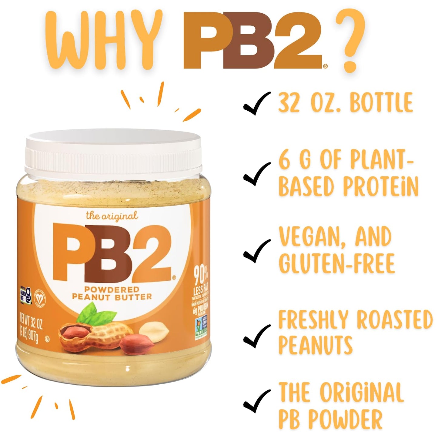 PB2_Original_Powdered_Peanut_Butter_-_6g_of_Protein,_Certified_Gluten_Free,_Only_60_Calories_per_Serving,_Perfect_for_Protein_Shakes,_Smoothies,_and_Low-Carb,_Keto_Diets