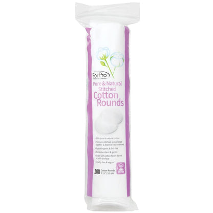 ForPro_Pure_&_Natural_Stitched_Cotton_Rounds_for_Face_400_Count_Makeup_Pack_Pads_Cosmetic