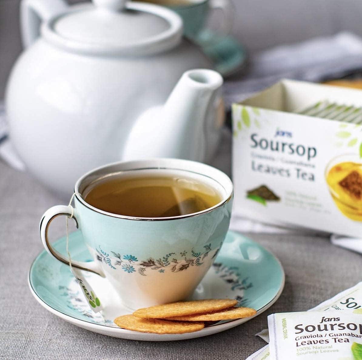 Soursop_Tea_100%_Natural_(25_Bags)_–_Jans_Leaf_Herbal_Bags_Graviola_Rich_in_Antioxidants_&_Vitamins_Caffeine-Free,_Sugar-Free,_Zero_Fat,_Cholesterol_Sodium