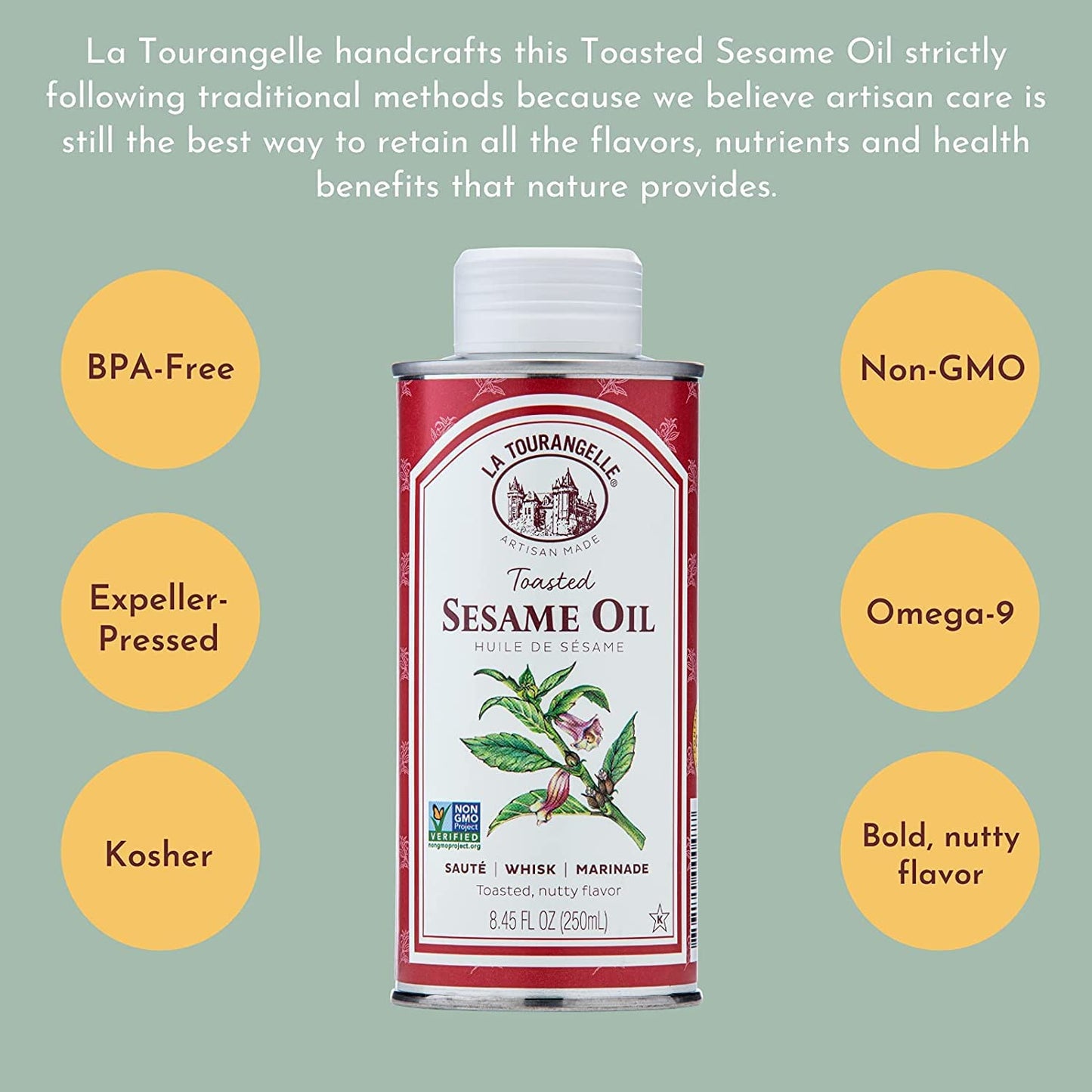 La_Tourangelle,_Toasted_Sesame_Oil,_Great_for_Cooking,_Add_to_Noodles,_Stir-Fry,_Vegetables,_Vinaigrettes,_and_Marinades,_16.9_Fl_Oz