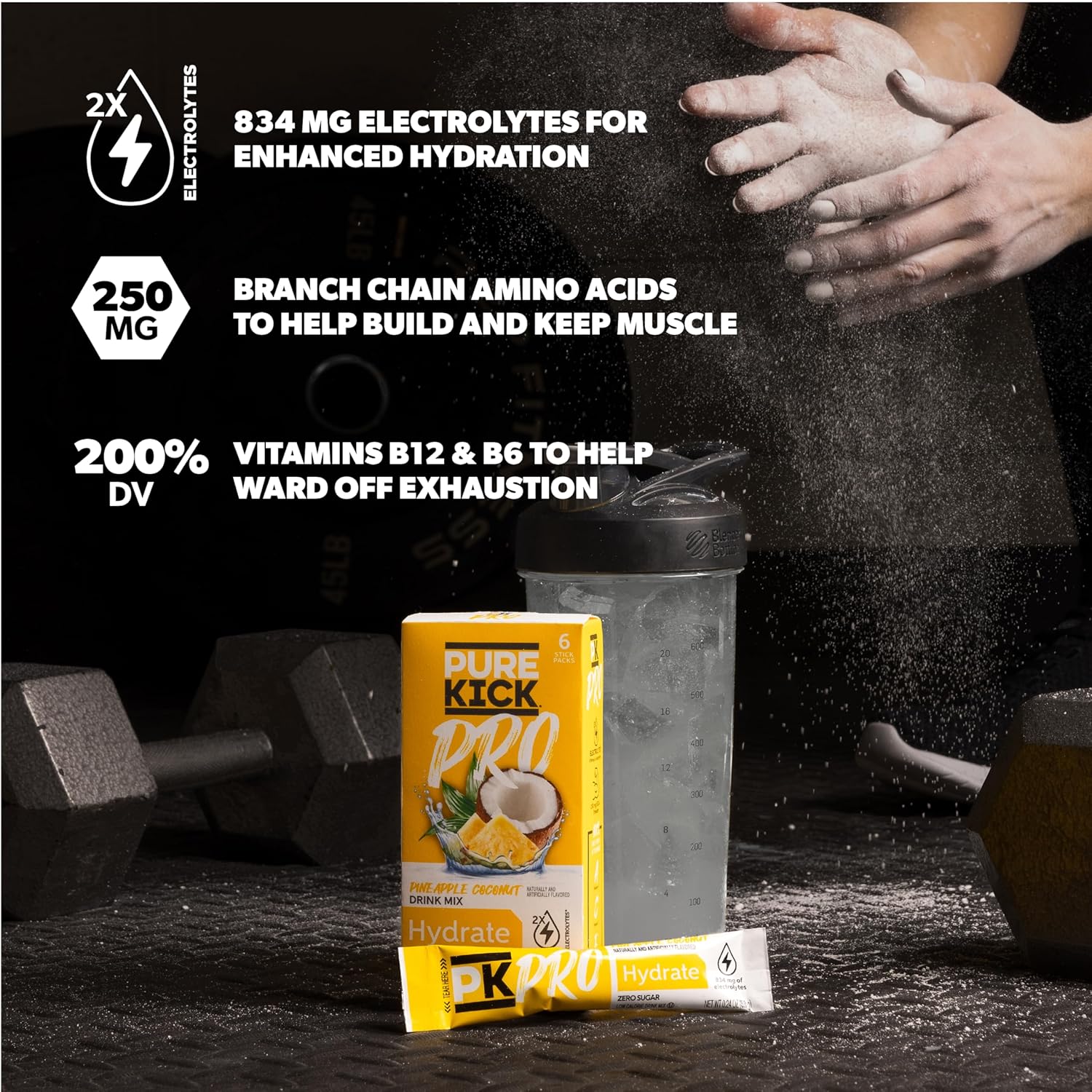 PURE_KICK_PRO_Hydration_Electrolyte_Drink_Mix,_Pineapple_Coconut,_Includes_1_Box_with_6_Packets_in_Each