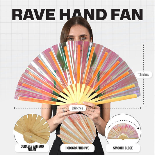 SoJourner_Bags_Rave_Fan_-_Large_Folding_Fan_-_Clack_Fan_Hand_for_Raves,_Halloween,_Burlesque,_Rainbow_Outfits_for_Women_&_Festival_Accessories