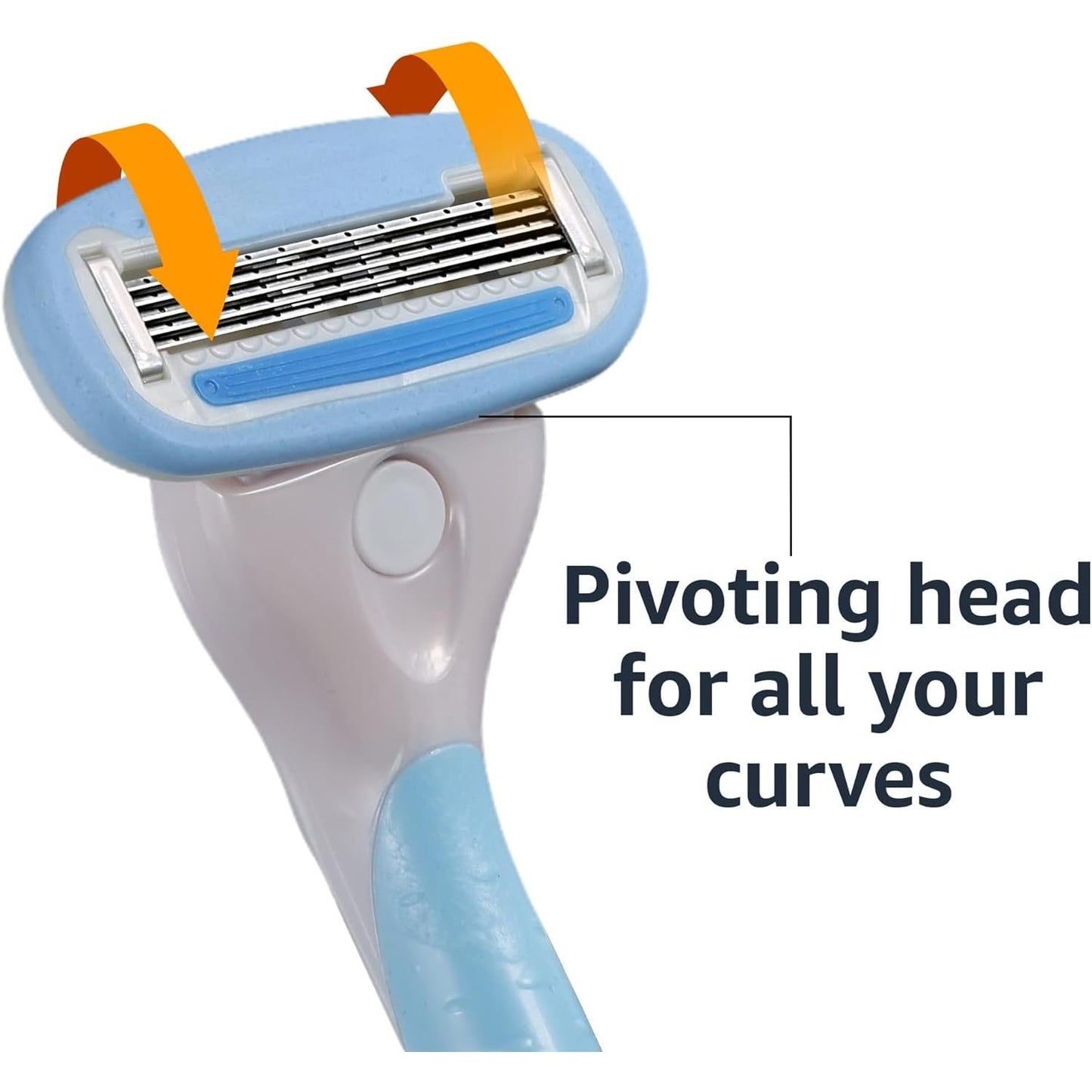 Basics_5-Blade_Razor_for_Women,_Handle,_12_Cartridges_&_Shower_Hanger_(Cartridges_fit_Basics_Razor_Handles_only)_14_Piece_Set,_Blue