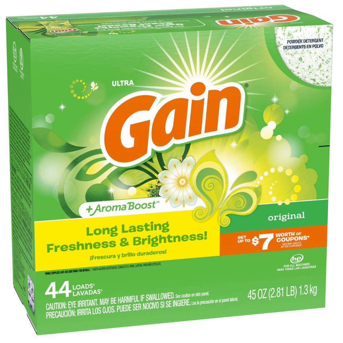 GAIN_Powder_Laundry_Detergent,_Original_Scent,_45_Oz_for_Regular_&_HE_Washers,_Packaging_May_Vary