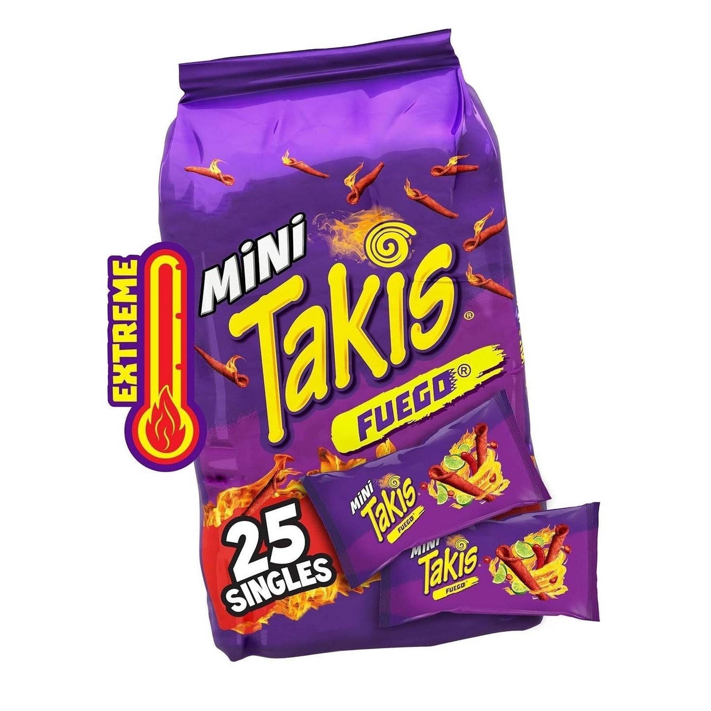 Takis_Various_Flavors_Mini_25_pc_/_1.23_oz_Bite_Size_Multipack,_Hot_Chili_Pepper_&_Lime_Flavored_Extreme_Spicy_Rolled_Tortilla_Chips