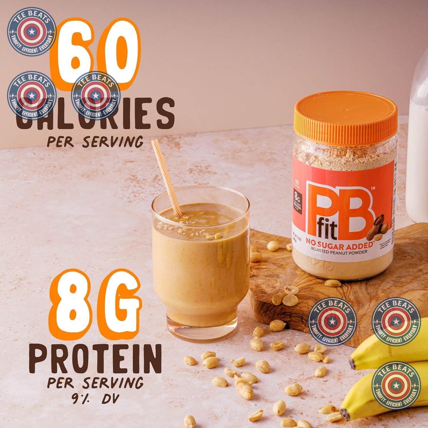 PBfit_No_Sugar_Added_Peanut_Butter_Powder,_Powdered_Spread_from_Real_Roasted_Peanuts,_8g_Protein,_Made_with_Erythritol_and_Monk_Fruit,_13_Ounce_(Pack_of_1)
