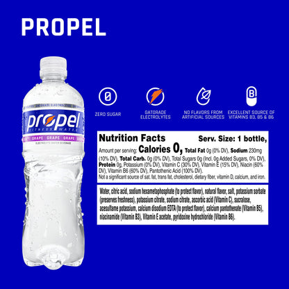 Propel,_Grape,_Zero_Calorie_Sports_Drinking_Water_with_Electrolytes_and_Vitamins_C&E,_16.9_Fl_Oz_(Pack_of_12)