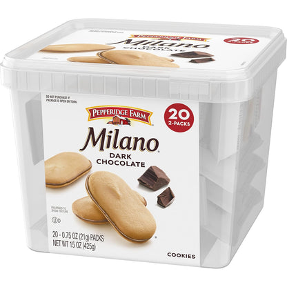 Pepperidge_Farm_Milano_Cookies,_Dark_Chocolate,_20_Packs,_2_Cookies_per_Pack