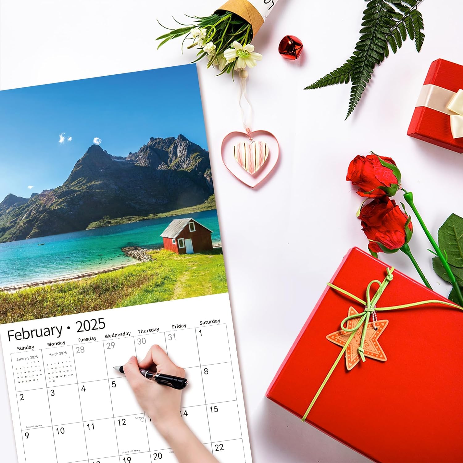 2025_Wall_Calendar,Calendar_2025,_November_2024_-_December_2025,_Wall_Calendar_Brilliant_Seasons,_12"_x_24"_Opened,_Full_Page_Months_Thick_&_Sturdy_Paper_for_Gift_Perfect_Calendar_Organizing_&_Planning