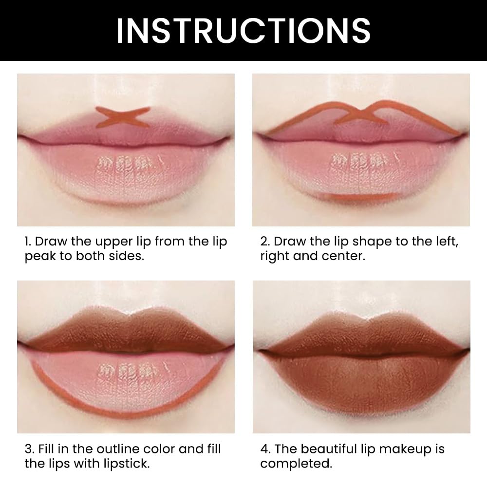 evpct_3Pcs_Chestnut_Nude_Brown_Matte_Lip_Liner_and_Lipstick_Combo_Set_Kit_for_Women_DNM_Antique_Rose_Magic_Lipstick_24_Hours_Original_Lip_Liner_Makeup_Stain_Long_Lasting_Waterproof_Smudge_labial_Gentle_Gloss_Lipgloss_Luxury_Nourishing_Pack_Cosmetic_Glossy