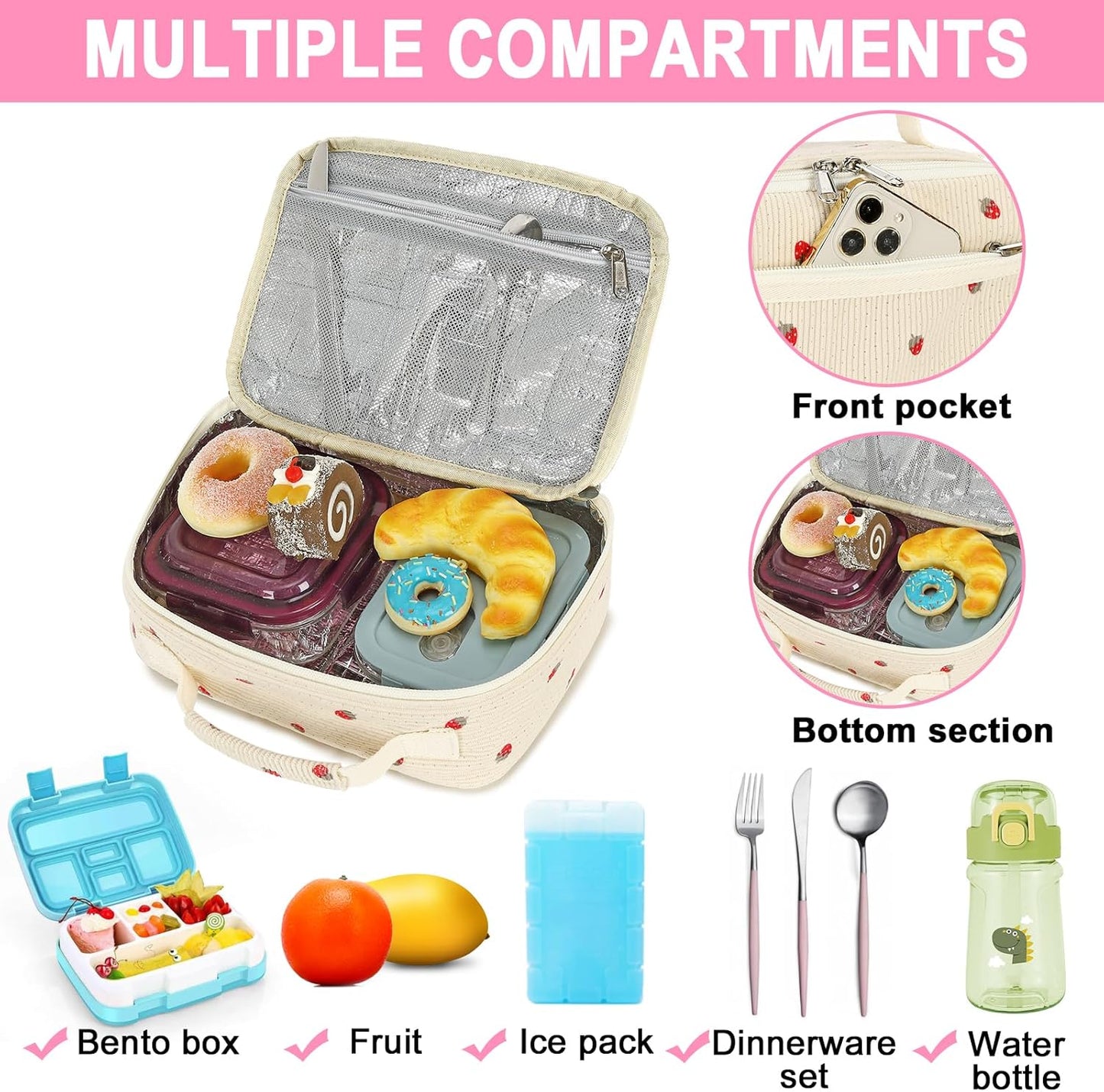 Bluboon_Corduroy_Insulated_Lunch_Bag_for_Girls_-_School_Lunch_Tote_with_Cooler_Compartment