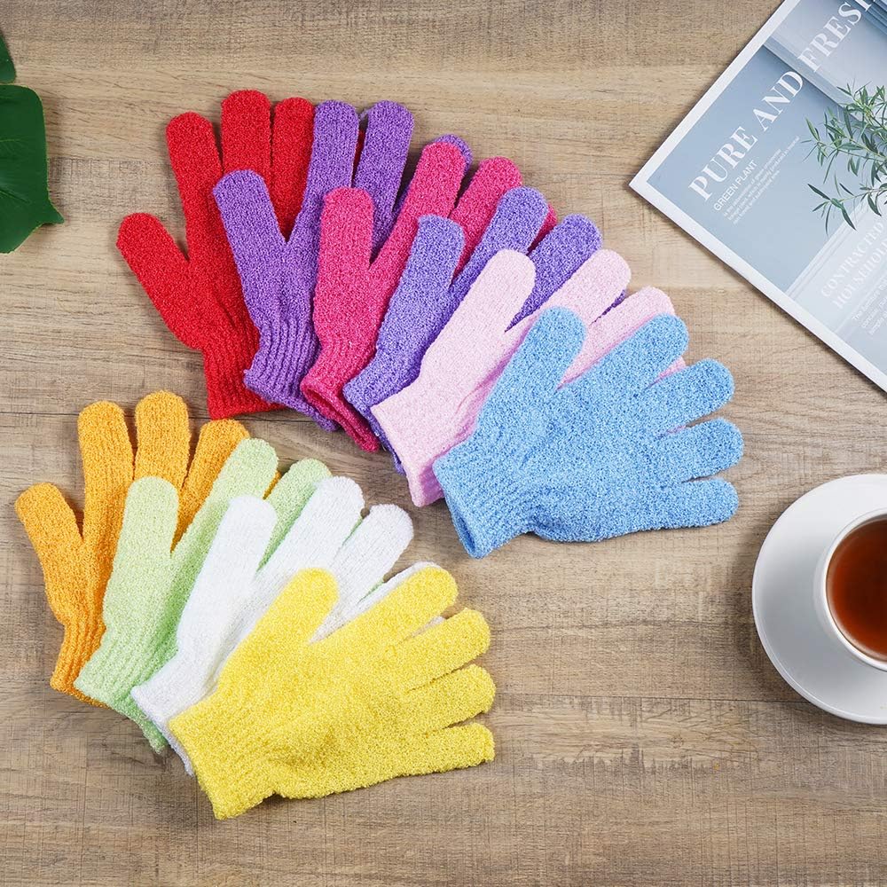 10_Pairs_Exfoliating_Gloves,_Made_of_100%_Nylon,10_Colors_Double_Sided_Exfoliating_Gloves_for_Beauty_Spa_Massage_Skin_Shower_Body_Scrubber_Bathing_Accessories.