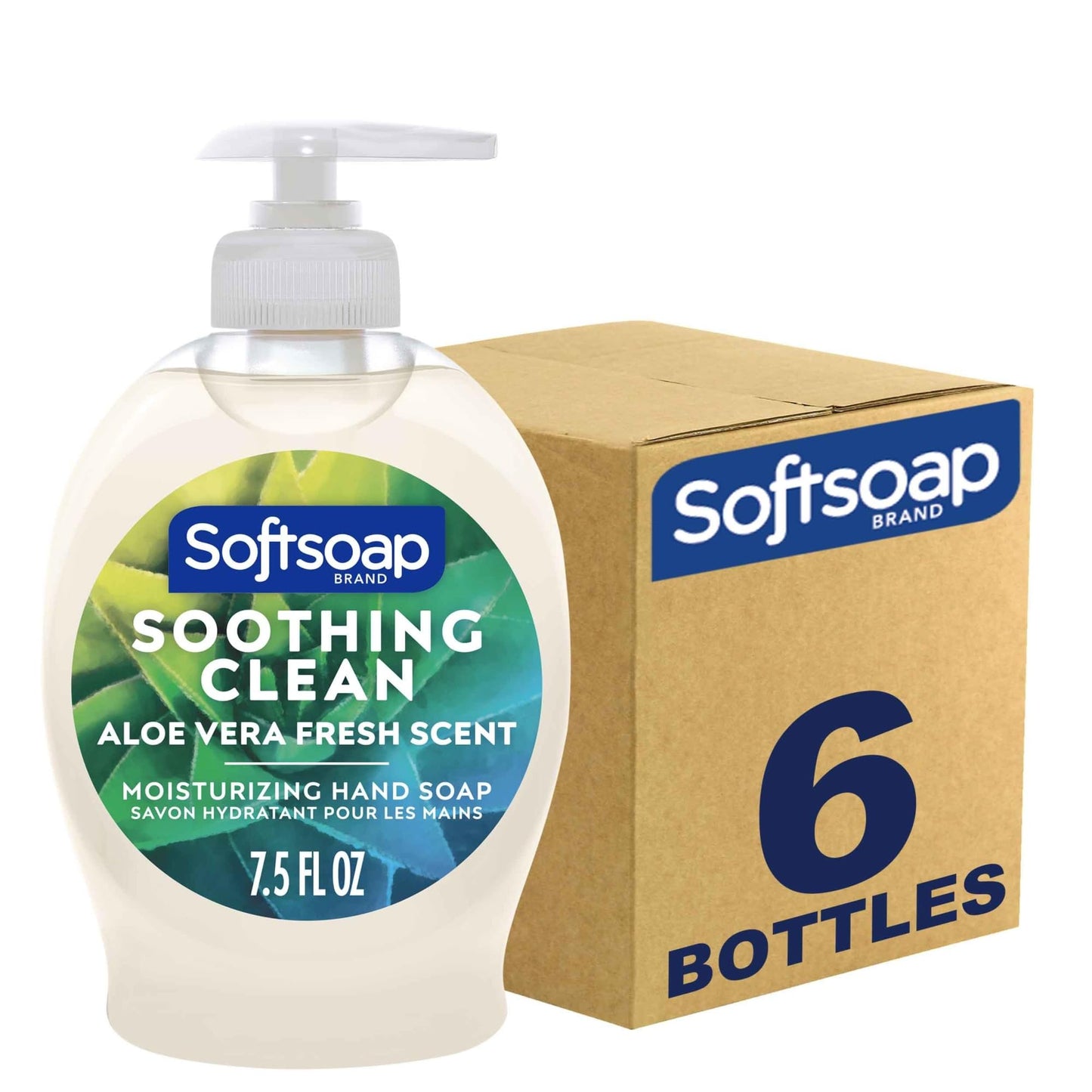 Softsoap_Moisturizing_Liquid_Hand_Soap,_Soothing_Clean_Aloe_Vera_-_7.5_Fl_Oz_(Pack_of_6)