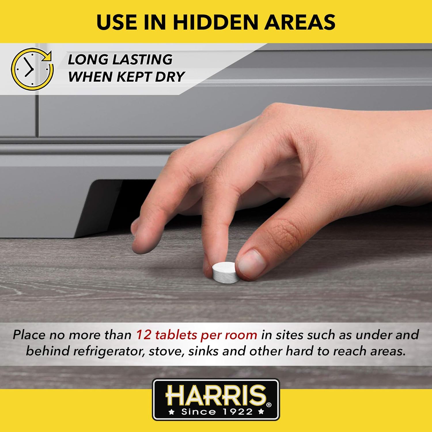 Harris_Roach_Tablets,_Boric_Acid_Roach_and_Insects_Killer_with_Lure,_Alternative_to_Bait_Traps