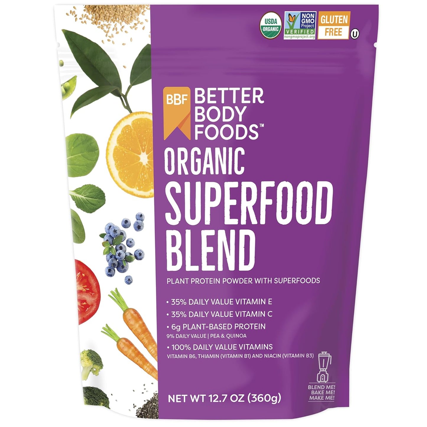 BetterBody_Foods_Organic_Superfood_Powder_with_Protein,_Vitamins_C,_E,_and_B12_(12.7_oz.)_Healthcare_Dietary