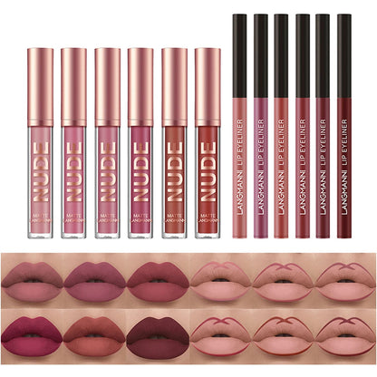BestLand_12Pcs_Matte_Liquid_Lipstick_+_Lip_Liner_Pens_Set_-_One_Step_Lips_Makeup_Kits_Pigment_Velvety_Nude_Lip_Stain_Waterproof_Long_Wear_Lip_Gloss_Make_up_Gift_Set,_Cosmetic_Glossy_Cosmetic_Glossy_Lip_Care_Long_Lasting