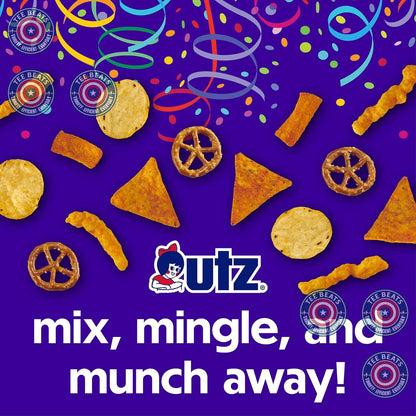 Utz_Party_Mix_-_26_Ounce_Barrel_Tasty_Snack_Includes_Corn/Nacho_Tortillas,_Pretzels,_BBQ_Corn_Chips_and_Cheese_Curls,_Easy_Quick_Snacks,_Cholesterol_Free_Trans-Fat