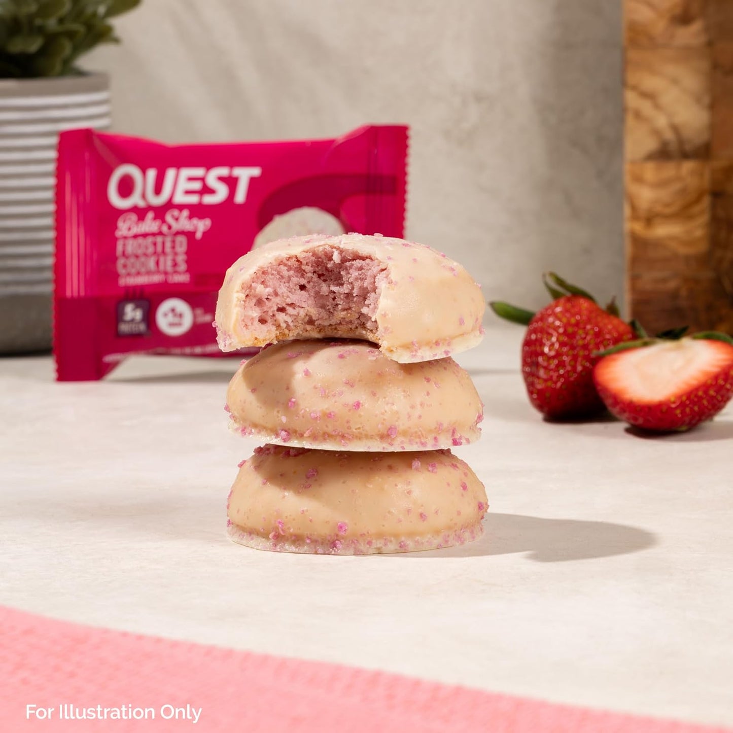 Quest_Nutrition_Frosted_Cookies,_Strawberry_Cake,_1g_Sugar,_11g_Protein,_2g_Net_Carbs,_Gluten_Free,_8_Count