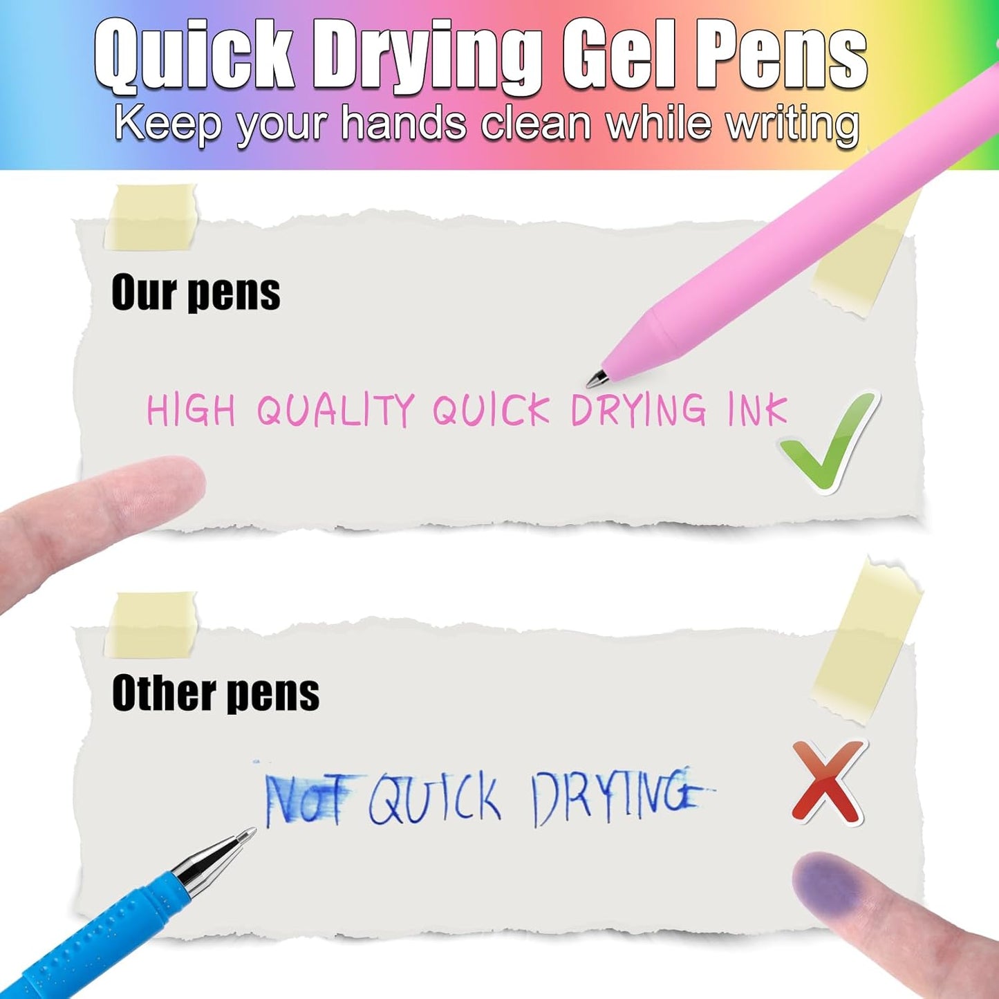 Gel_Pens_12_Retractable_Quick_Dry_Ink_Pens_Fine_Point_0.7mm,_Smoooth_Writing_Pens_Multicolor_for_Journaling,_Drawing,_Doodling,_and_Note_Taking,_Multicolor,_12-Count