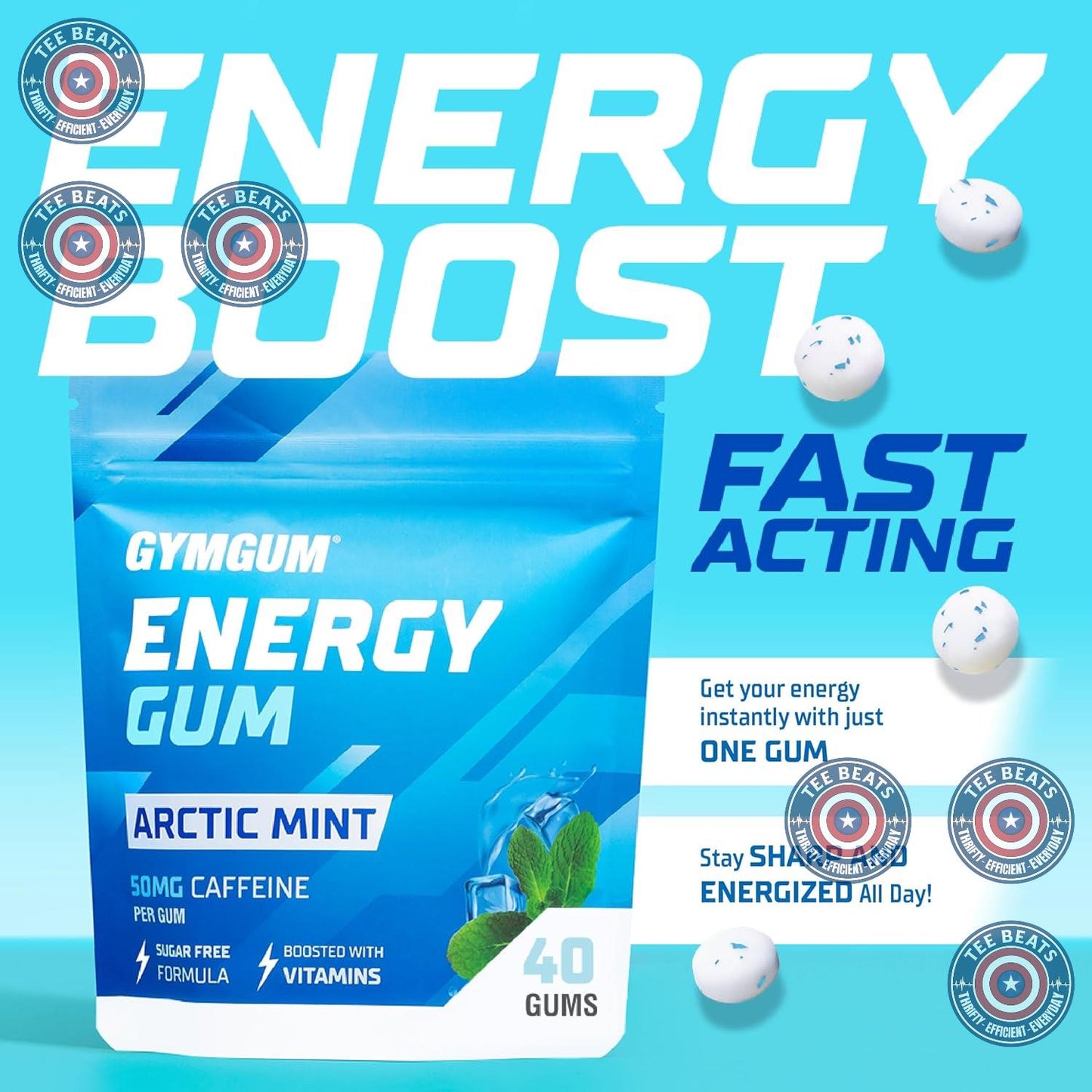 GYMGUM_Energy_Caffeine_Gum_|_50mg_Caffeine_|_Sugar-Free,_Keto-Friendly_|_Fast-Acting_Energy_&_Focus_Gum_with_Guarana_&_L-Theanine_(10_Pieces)
