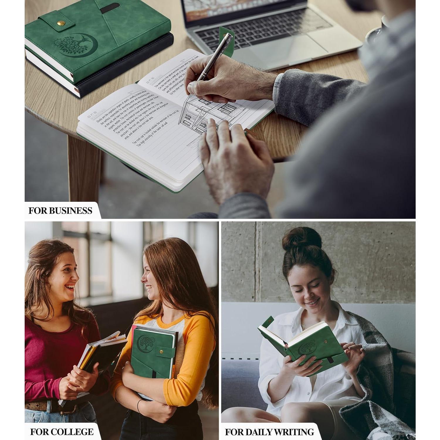 Lined_Journal_Notebook_for_Men,_A5_Leather_Journals_for_Writing_Women,_Hardcover_Notebooks_for_Work,School,Note_Taking,Travel,Business,Personal_daily_Diary,200_Page_College_Ruled_(5.9"_x_8.4")