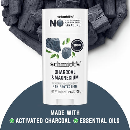 Schmidt's_Aluminum-Free_Vegan_Deodorant_Charcoal_&_Magnesium_with_48_Hour_Odor_Protection,_2_Count_for_Women_and_Men,_Natural_Ingredients,_Cruelty-Free,_2.65_oz,_Pack_of_2_Body_Care_Fragrance_Gentle_Scent_Comfort_Aroma_Cleanser