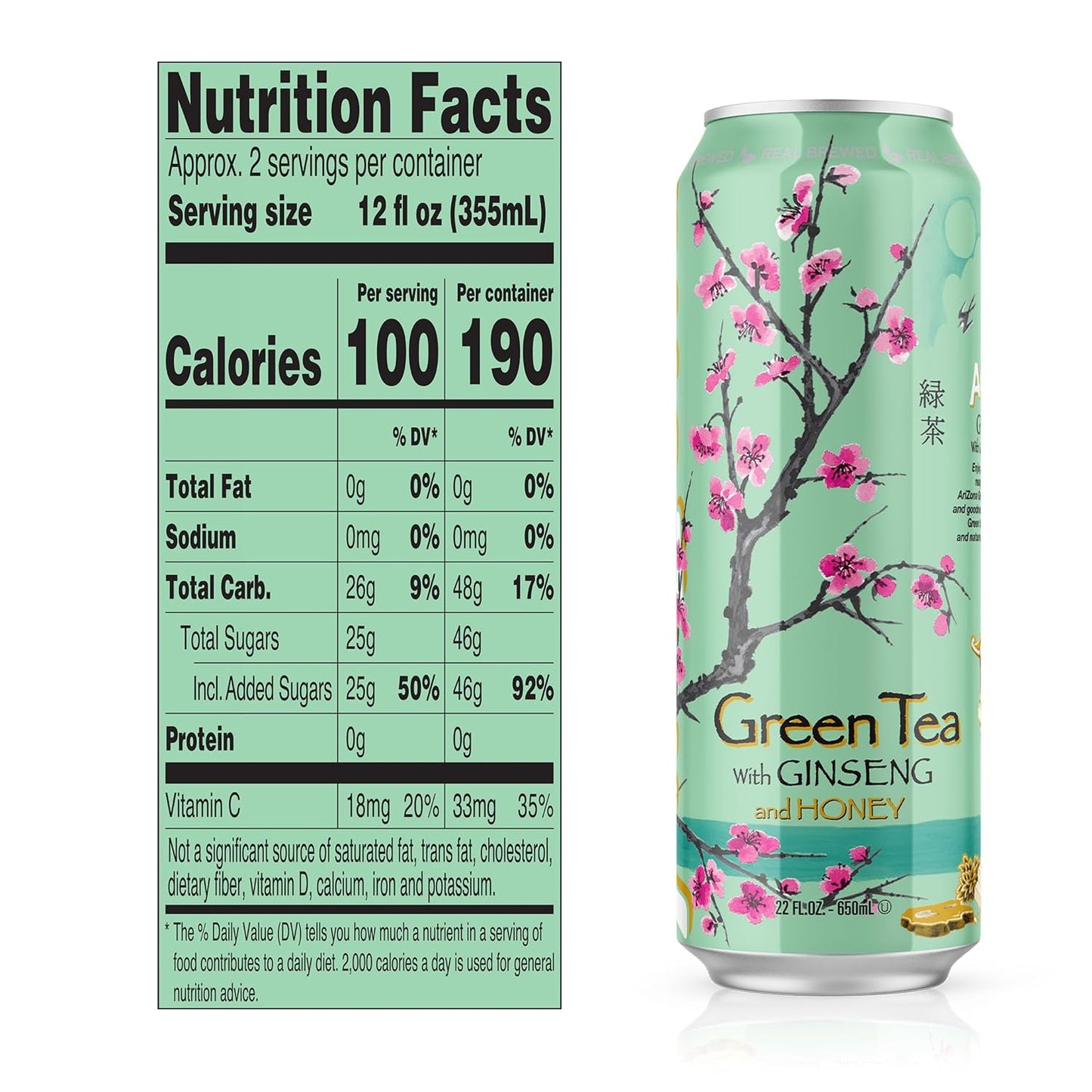 AriZona_Green_Tea_with_Ginseng_and_Honey/_Sweet_Tea/_Arnold_Palme_-_Big_Can,_22_Fl_Oz_(Pack_of_12)