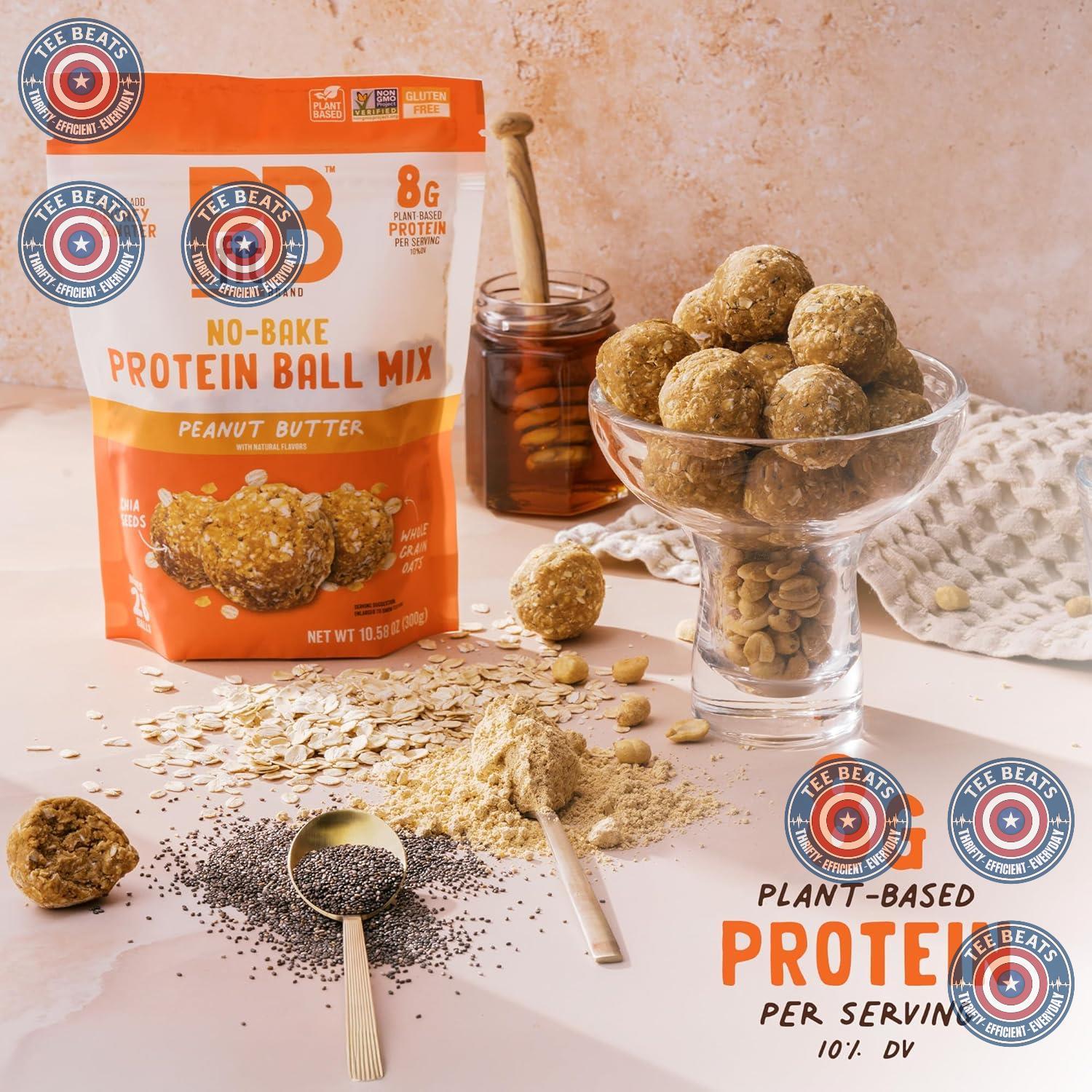 PBfit_No_Bake_Peanut_Butter_Protein_Ball_Mix,_8g_Protein,_Made_with_Chia_Seeds_&_Whole_Grain_Oats,_Gluten_Free,_Vegan_Snacks,_10.58_Oz_Bag