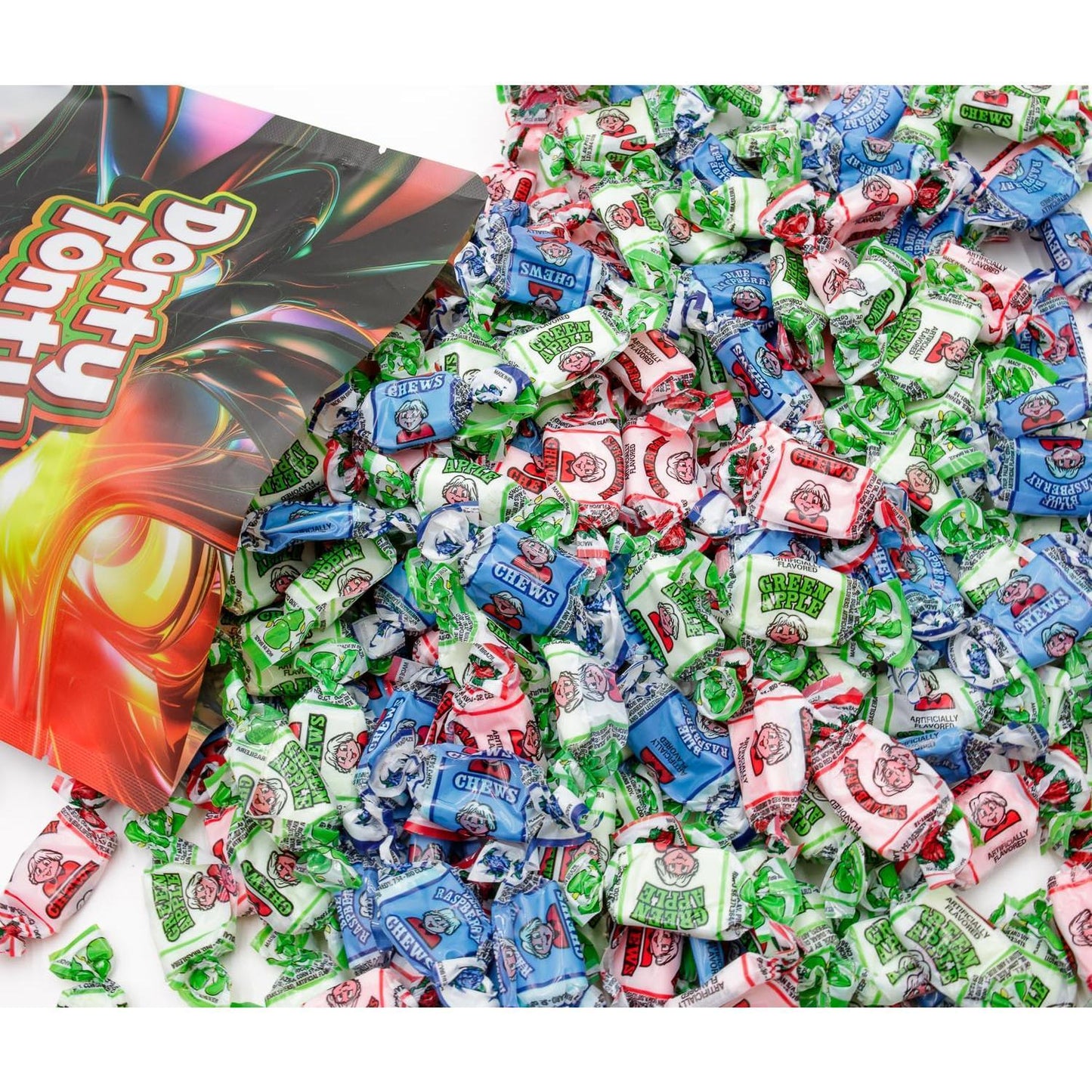 Fruit_Chews_1_Pound_Assortment_-_All_15_Flavors_Including_Sours!_-_Blue_Raspberry,_Banana,_Watermelon,_Green_Apple,_Chocolate,_Peach,_Vanilla,_Grape,_Strawberry,_Pink_Lemonade,_Cherry,_Black_Cherry_Packaged