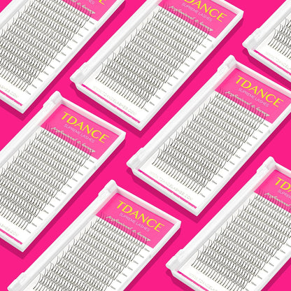 TDANCE_Premade_Spikes_Eyelash_Extension_Supplies_Thickness_0.07_D_Curl_Mix_14-19mm_Matte_Black_Eyelash_Extensions_Spikes_Fans(Spikes,D-0.07,14-19mm)_Korean_Makeup_Cosmetic_Eyelashes_Extensions