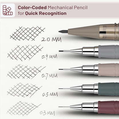 Mechanical_Pencil_Set_with_Leads_and_Eraser_Refills,_5_Sizes_-_0.3,_0.5,_0.7,_0.9_and_2_Mm,_for_Drafting,_Drawing_and_Sketching