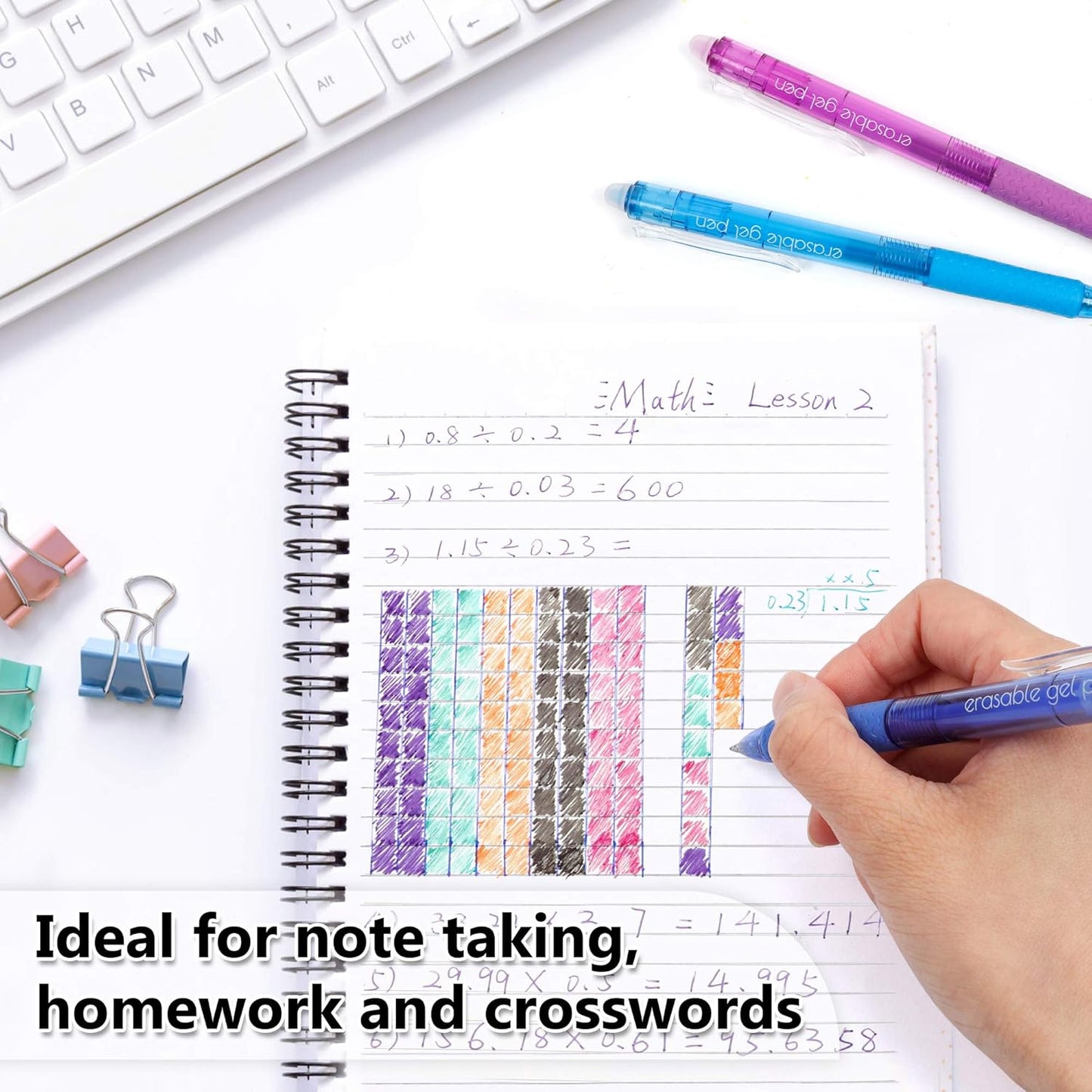 Vanstek_Retractable_Erasable_Gel_Pens_Clicker,_Fine_Point(0.7),_Make_Mistakes_Disappear,_Premium_Comfort_Grip_for_Drawing_Writing_Planner_and_School_Supplies