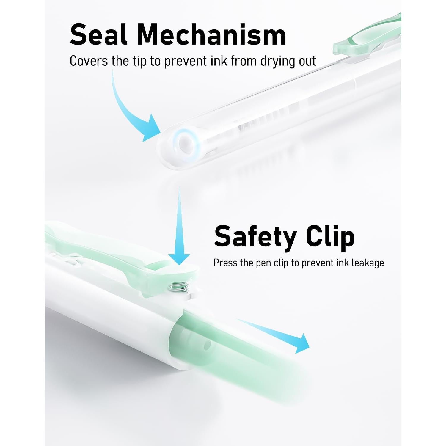 Four_Candies_Pastel_Gel_Ink_Pen_Set,Cute_Retractable_0.5mm_Fine_Point_Pen,Note_Taking_Aesthetic_Pens,_Black_Ink_Pens_with_Highlighter,_Smooth_Writing_Pens_for_School,_Office