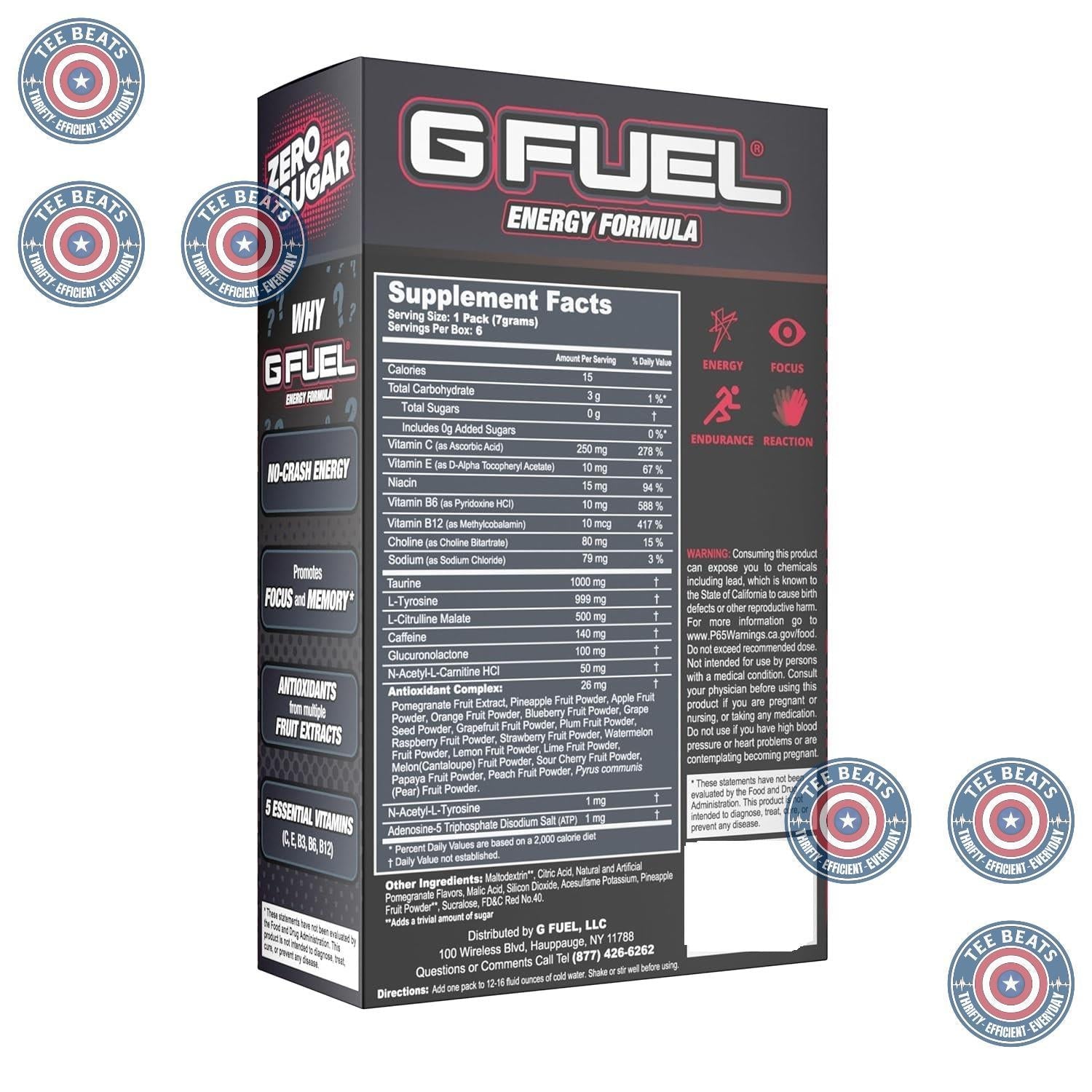 G_Fuel_PewDiePie_Energy_Powder_Packets,_Sugar_Free,_Clean_Caffeine_Focus_Supplement,_Water_Mix,_Lingonberry_Fruit_Flavor,_Focus_Amino,_Vitamin_+_Antioxidants_Blend_-_6_Stick_Pack,_0.25_oz
