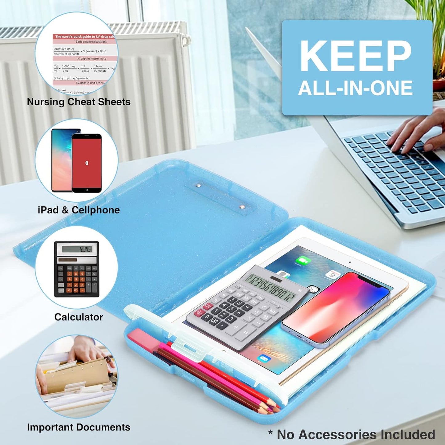 Sooez_Glitter_Clipboard_with_Storage,_High_Capacity_Storage_Clipboard_with_Pen_Holder,_Cute_Clip_Boards_8.5x11_with_Low_Profile_Clip,_Sparkle_Plastic_Clipboard_Case_Box_for_Women,_Side_Opening