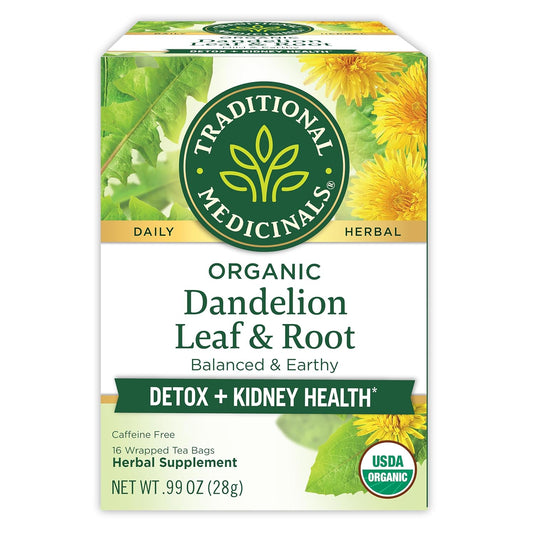 Traditional_Medicinals_Organic_Dandelion_Leaf_&_Root_Herbal_Tea_(Pack_of_1),_Supports_Kidney_Function_and_Healthy_Digestion,_16_Bags_Total