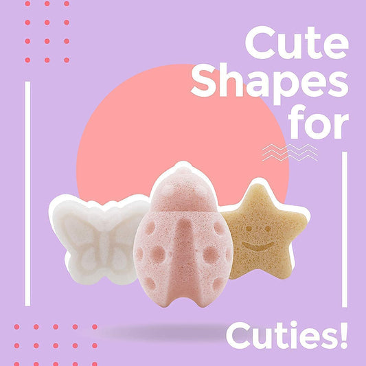 myHomeBody_Konjac_Sponge_for_Bathing,_Cute_Shapes_Natural_Bath_Sponges_for_Infants,_Toddler_Bath_Time,_Natural_and_Safe_Plant-Based_Toys